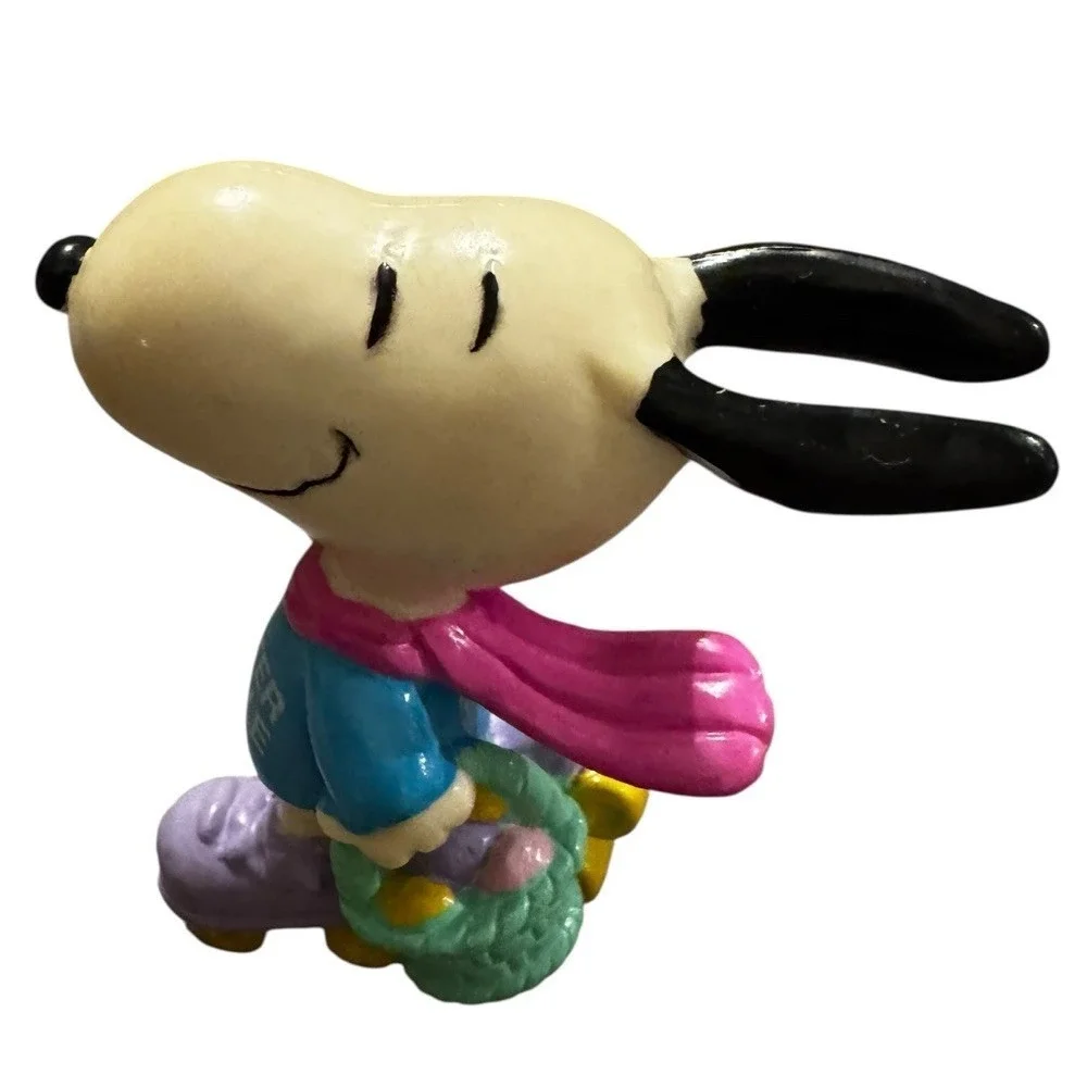 Vintage Peanuts Snoopy Easter‎ Figurines Lot UFS Easter Beagle
